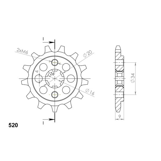 Reťazové koliečko SUPERSPROX CST-1554:13 13T, 520
