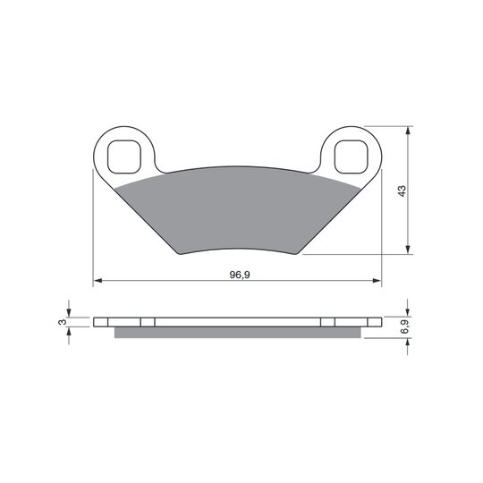 Brzdové obloženie GOLDFREN 300 S33 OFF-ROAD FRONT