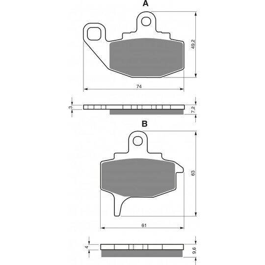 Brzdové obloženie GOLDFREN 035 AD  OFF-ROAD FRONT