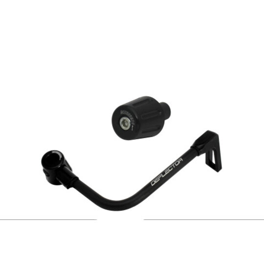 Lever guard ACCOSSATO with black hose and joint right, aluminium