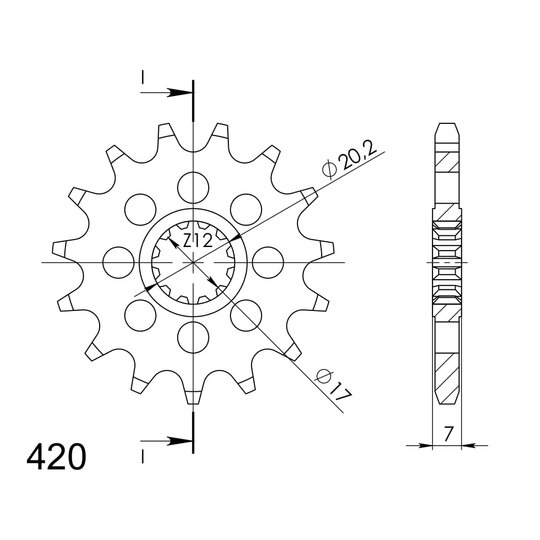 Reťazové koliečko SUPERSPROX CST-1120:15 15T, 420