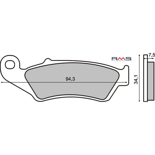 Brzdové obloženie RMS 225100920 organické