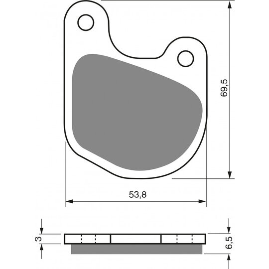 Brzdové obloženie GOLDFREN 059 S3 (1 left + 1 right)
