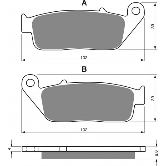 Brzdové obloženie GOLDFREN 014 S33 STREET FRONT