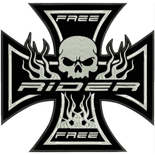 Nášivka Free Rider biela