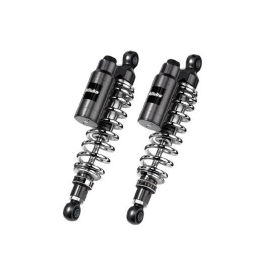 Rear Twinshocks BITUBO Piggyback tank - ADJ:Manual spring preload, rebound, compression Chromed springs