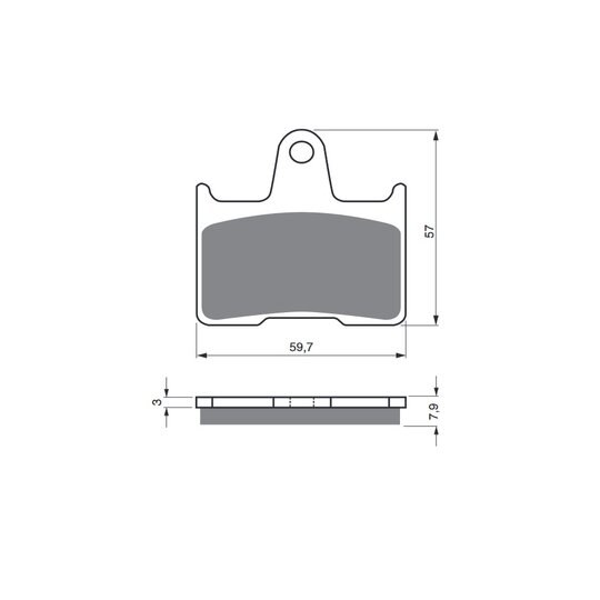 Brzdové obloženie GOLDFREN 148 AD  STREET