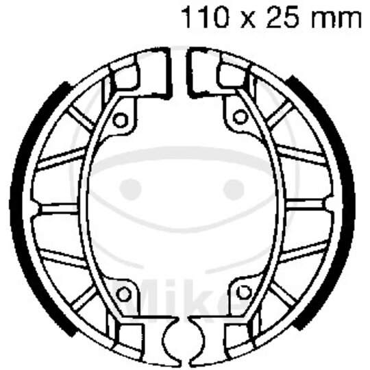Brzdové čeľuste -sada EBC 885 neobsahuje  pružiny