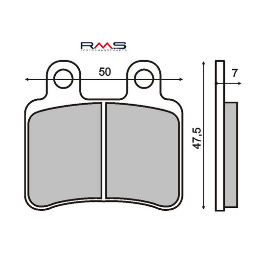 Brzdové obloženie RMS 225102810 organické