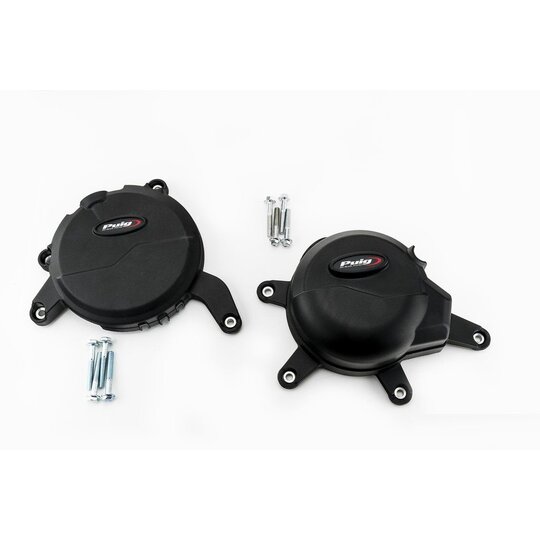 Ochranné kryty motora PUIG 20141N čierna zahrnuje pravý a ľavý kryt