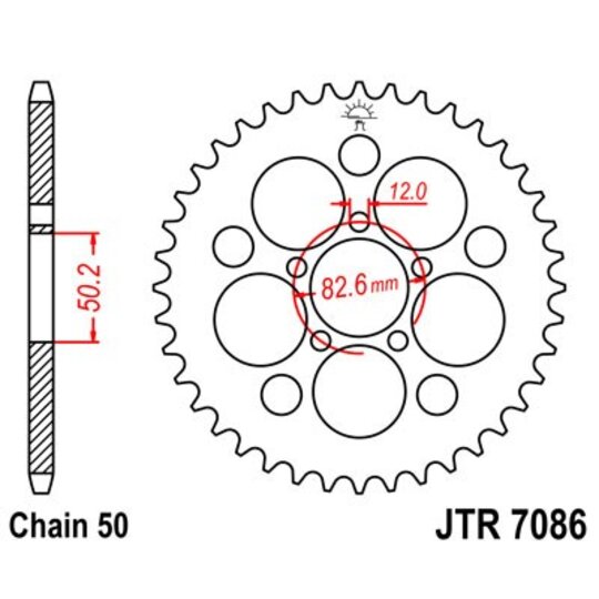 Reťazová rozeta JT JTR 7086-48Z 48T, 530