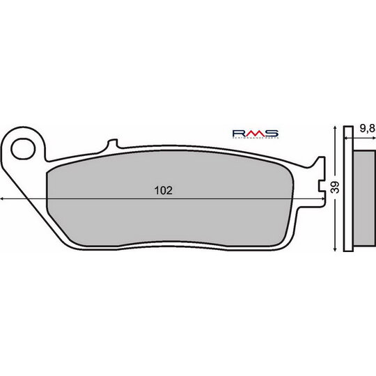 Brzdové obloženie RMS 225102640 organické