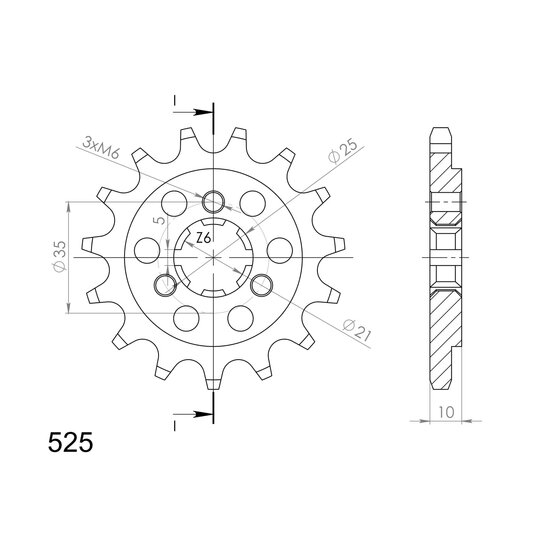 Reťazové koliečko SUPERSPROX CST-1448:15 15T, 525