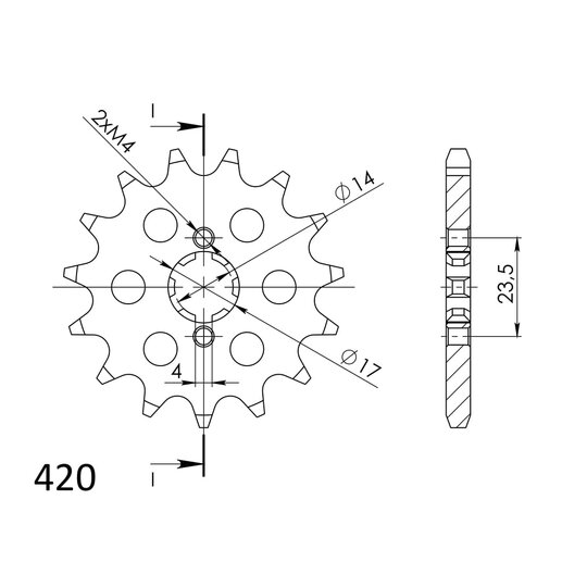 Reťazové koliečko SUPERSPROX CST-1128:15 15T, 420