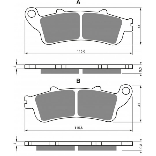 Brzdové obloženie GOLDFREN 135 AD  STREET