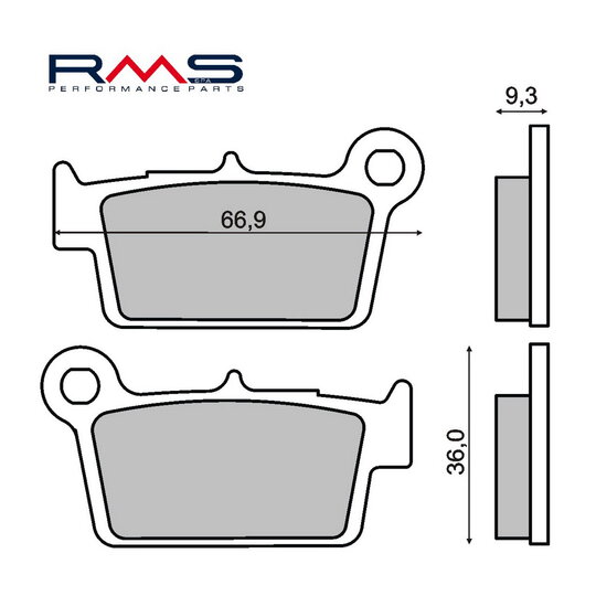 Brzdové obloženie RMS 225101453 organické