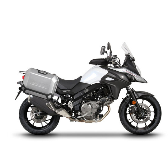 Kompletná sada bočných hliníkových kufrov SHAD TERRA, 36/36 litrový bočné kufre, vrátane montážnej sady SHAD SUZUKI DL 650 V-Strom