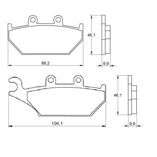 Brzdové obloženie ACCOSSATO AGPA166 OR