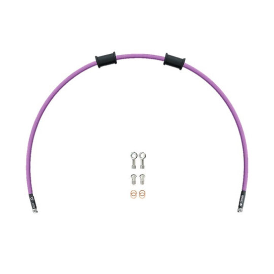 Hadica spojky Venhill POWERHOSEPLUS KAW-11010C-PU (1 hadica v sade) Purple hoses, chrome fittings