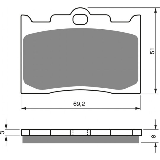 Brzdové obloženie GOLDFREN 132 AD  STREET