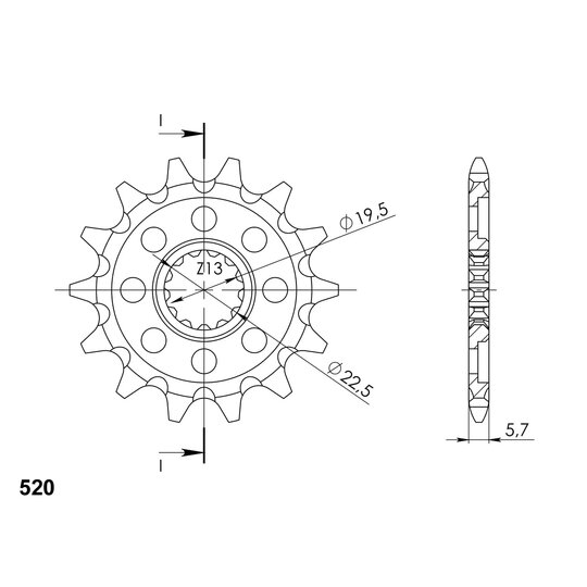 Reťazové koliečko SUPERSPROX CST-825:13 13T, 520