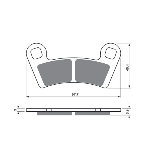 Brzdové obloženie GOLDFREN 343 AD  OFF-ROAD FRONT