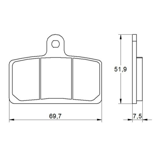 Brzdové obloženie ACCOSSATO AGPA142 ST