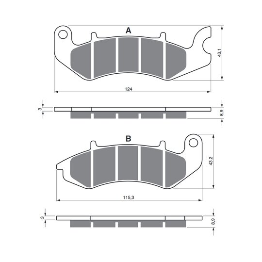 Brzdové obloženie GOLDFREN 393 S33 STREET FRONT