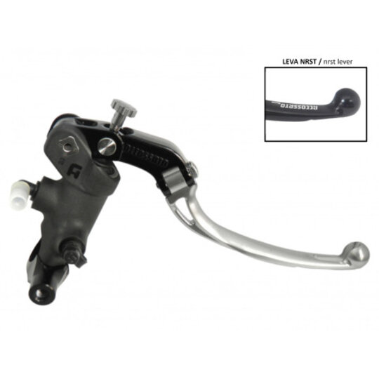 Radial brake master cylinder ACCOSSATO 19 x 17-18-19 with folding lever,silver