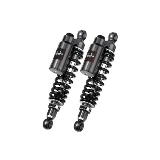 Rear Twinshocks BITUBO Piggyback tank - ADJ:Manual spring preload, rebound, compression Black springs