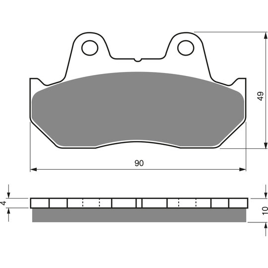 Brzdové obloženie GOLDFREN 050 AD  STREET