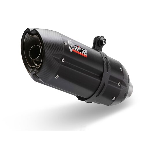 2 koncovky výfuku MIVV SUONO K.025.L9 čierna oceľ nezapadá do verzie SX s bočnými taškami