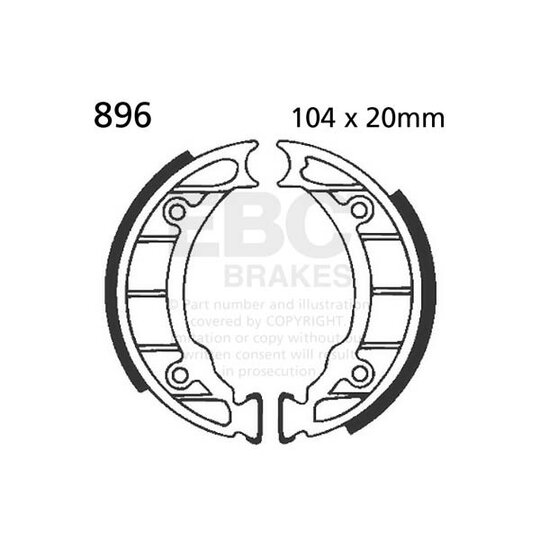 Brzdové čeľuste -sada EBC 896