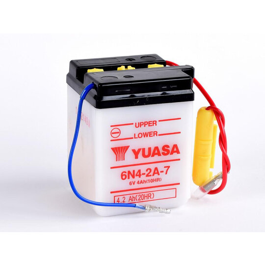 Conventional 6V battery NO ACID YUASA 6N4-2A-7