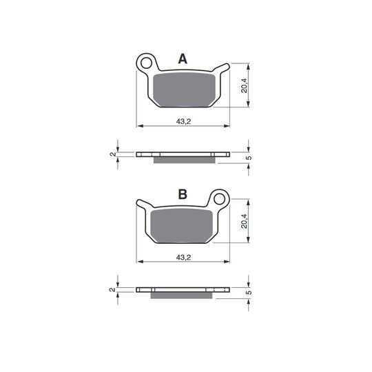 Brzdové obloženie GOLDFREN 190 K5