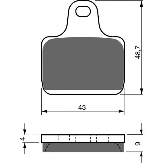 Brzdové obloženie GOLDFREN 239 GP6 (1 sada =4  ks)