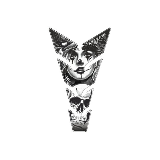 Tank pad PUIG SKULL & POKER 21435N čierna