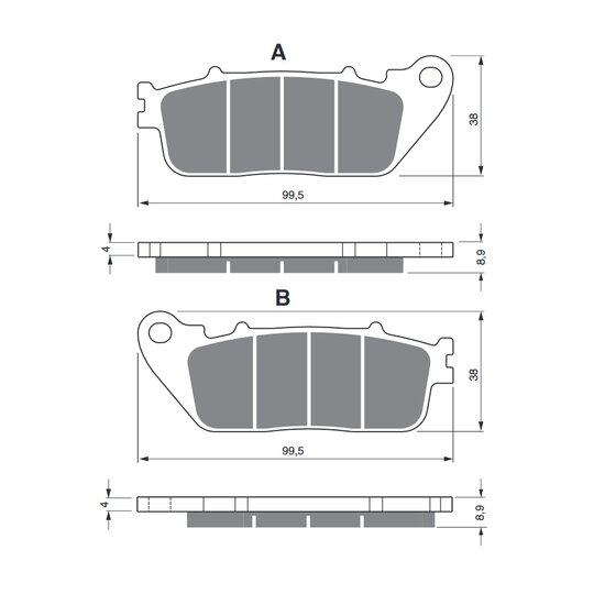Brzdové obloženie GOLDFREN 277 S33 STREET Zadná