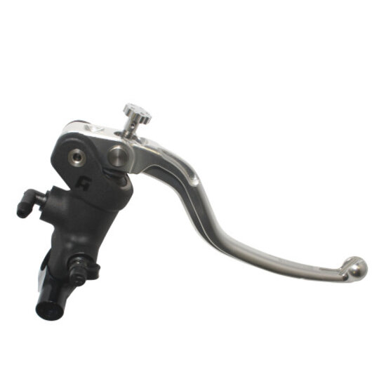 Radial brake master cylinder ACCOSSATO 19 x 19 with fixed lever,silver