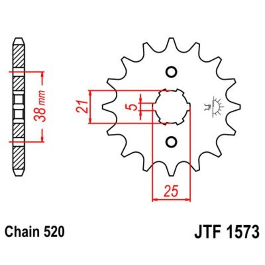 Reťazové koliečko JT JTF 1573-14 14T, 520