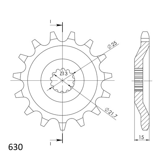 Reťazové koliečko SUPERSPROX CST-514:15 15T, 630