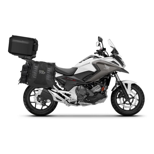 Kompletná sada bočných adventure vakov SHAD TERRA TR40 a hliníkového 55 L vrchného kufru ,vrátane montážnej sady SHAD HONDA NC 750X