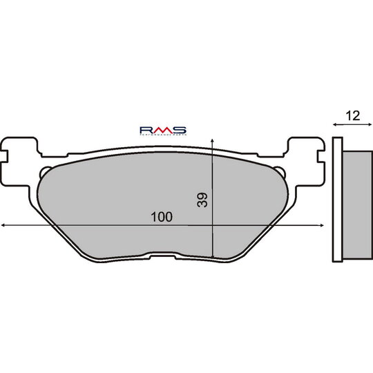 Brzdové obloženie RMS 225101410 organické