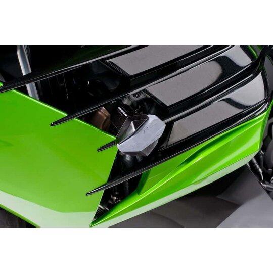 Posuvníky rámu PUIG R12 6056N čierny s šedou gumou