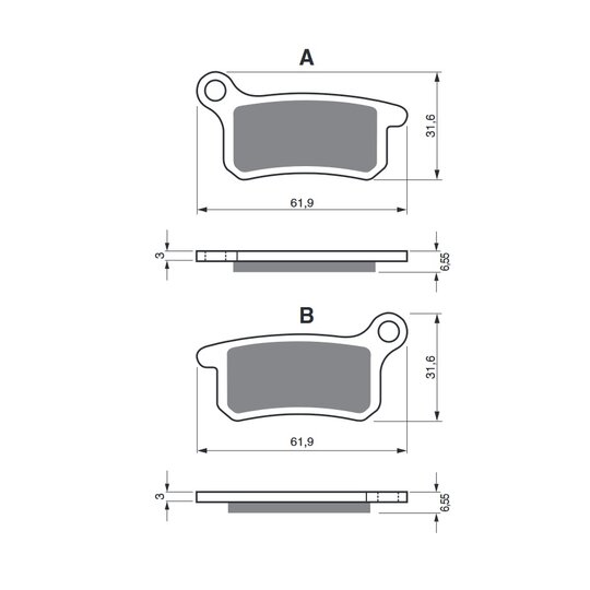 Brzdové obloženie GOLDFREN 185 K5