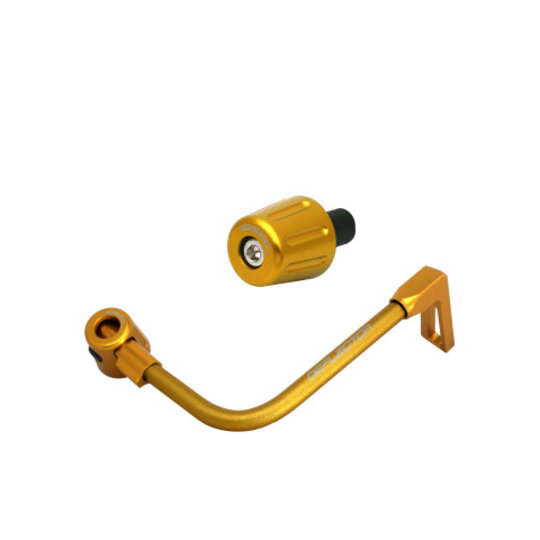 Lever guard ACCOSSATO with gold hose and joint right, aluminium