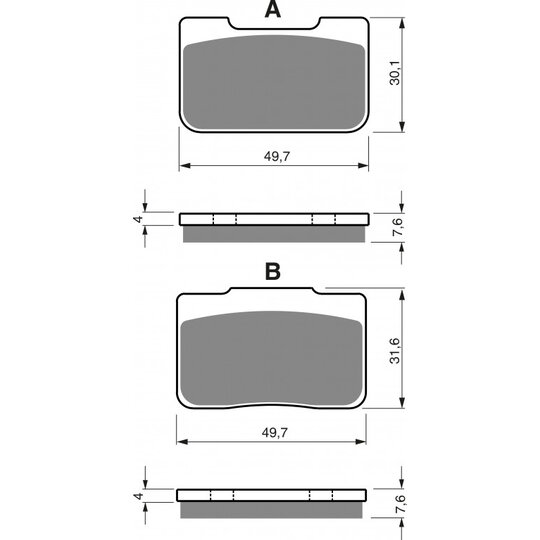 Brzdové obloženie GOLDFREN 203 GP6