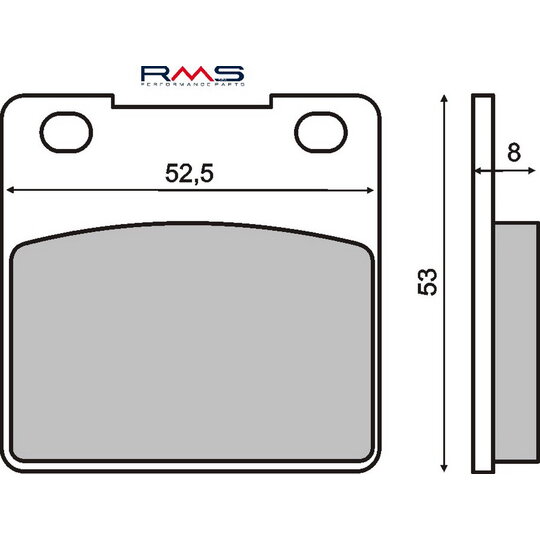 Brzdové obloženie RMS 225101190 organické