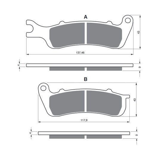Brzdové obloženie GOLDFREN 401 S3