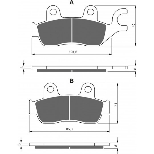Brzdové obloženie GOLDFREN 285 S3